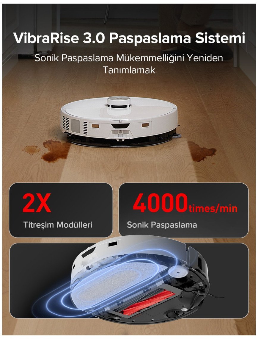 Roborock S8 Maxv Ultra Akıllı Robot Süpürge Beyaz