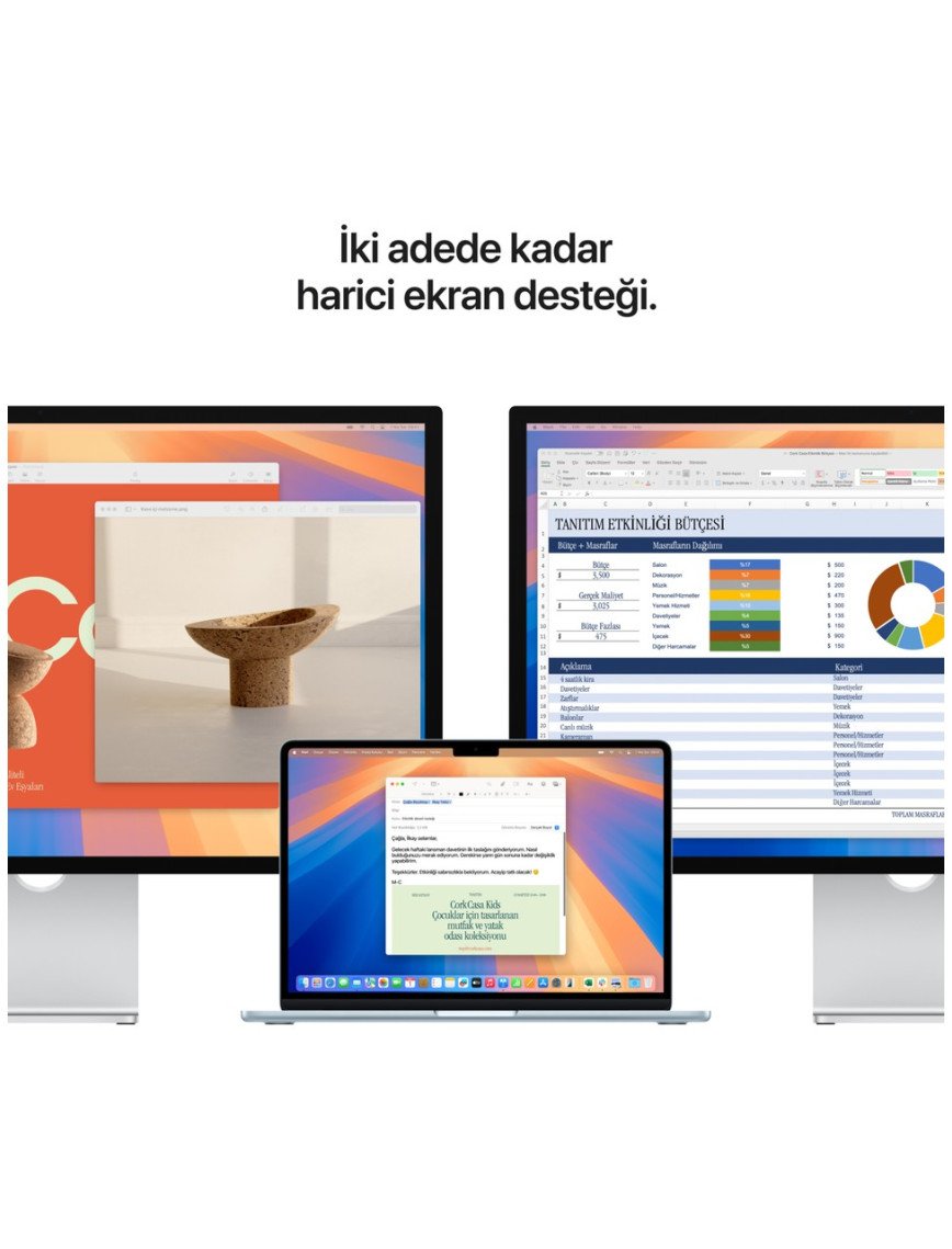 Apple MacBook Air M4 24GB 512GB SSD macOS 13" Taşınabilir Bilgisayar Gece Yarısı MC6C4TU/A